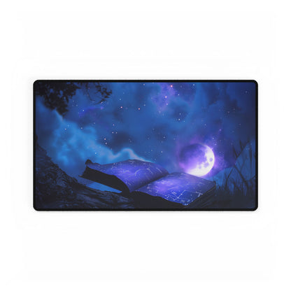 Starry Night Sky: Tranquil Celestial Scene - Desk Mat