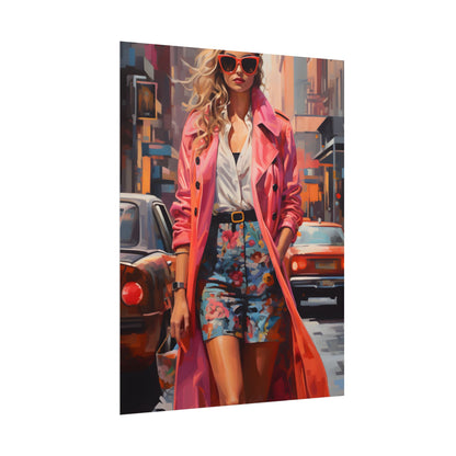 Urban Fashionista: City Street Photography Artwork - Poster