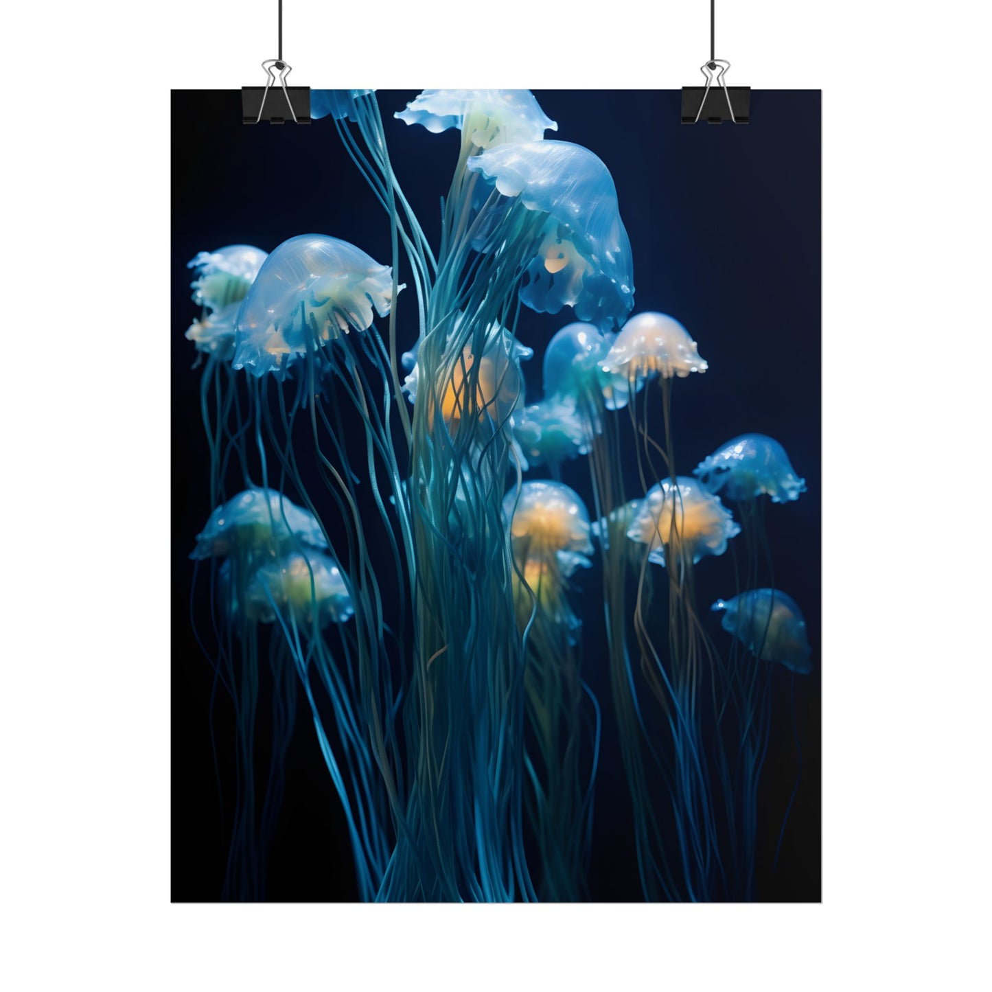 Bioluminescent Oceanic Ballet: Dancer's Magical Night Performance - Poster
