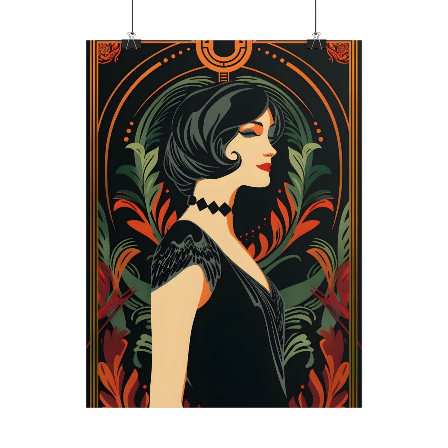 Elegant Vintage Poster: A Woman's Enchanting Presence - Poster