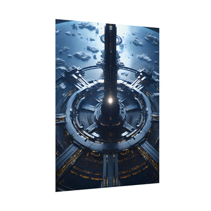 Cosmic Space Station: A Glimpse of Home in the Stars - Poster