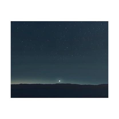 Minimalist Night Sky: Celestial Artwork with Stars and Palette - Poster