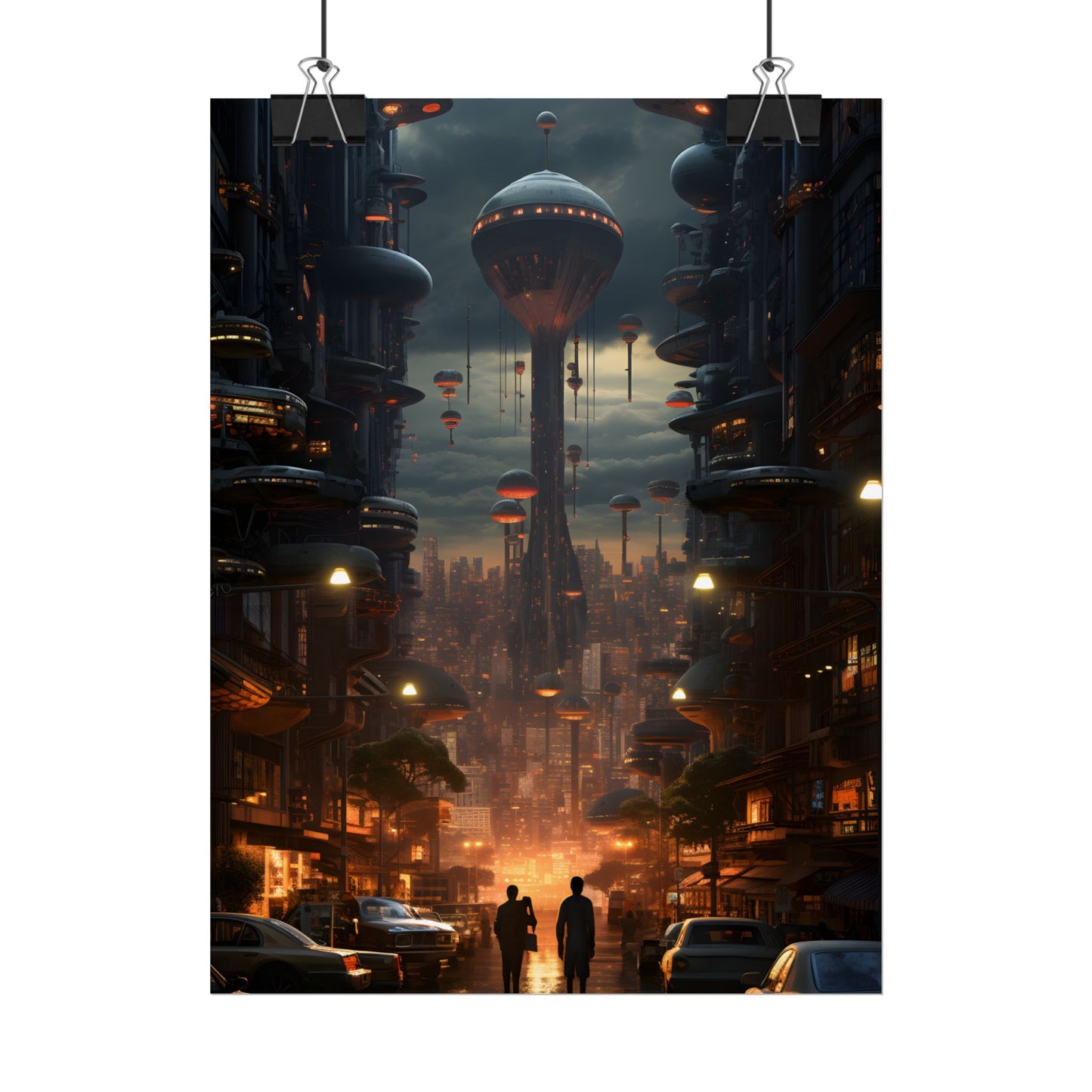 Dystopian Utopia: Perfect Urban Landscape Artwork - Poster