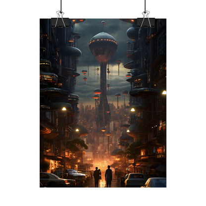 Dystopian Utopia: Perfect Urban Landscape Artwork - Poster