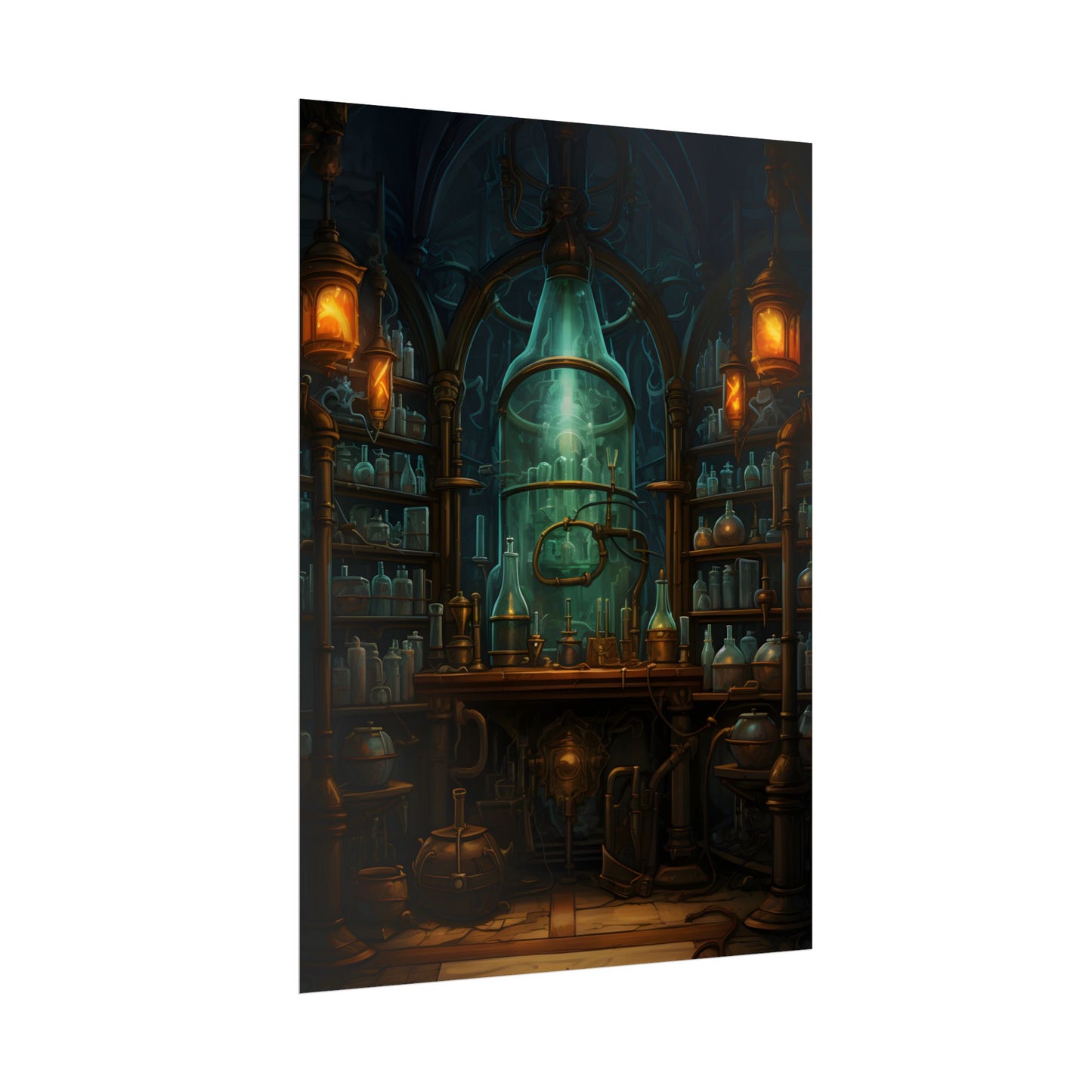 Mysterious Lab Test: Scientific Experiment in Progress - Poster