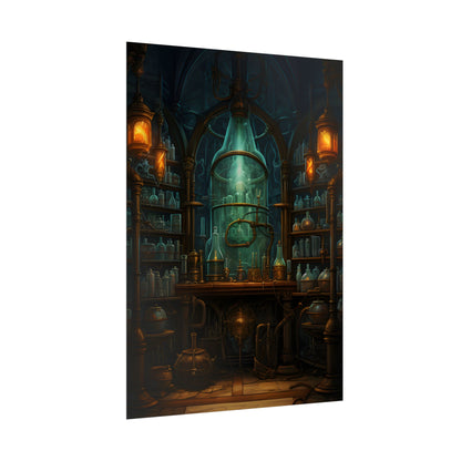 Mysterious Lab Test: Scientific Experiment in Progress - Poster