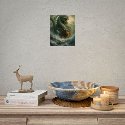 Ancient Mythical Sea Monsters: Prehistoric Marine Creature Art - Poster