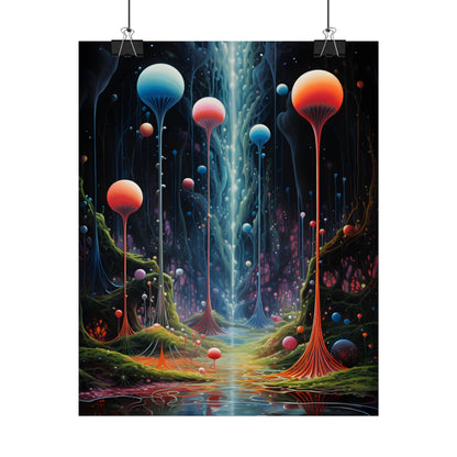 Celestial Dreams: Soft Blue Art Gallery - Poster