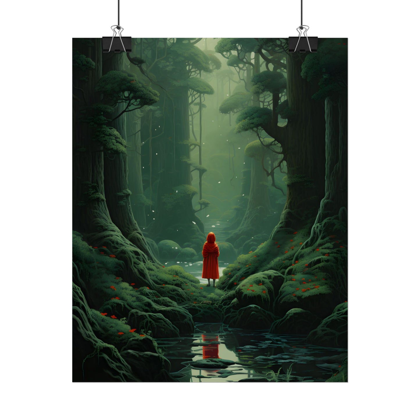 Casual Outdoors: Person in Nature Artwork - Poster
