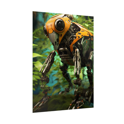 Robotic Wildlife Sanctuary: AI-Operated Guardian in Bloom - Poster