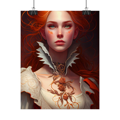 Portrait of a Redhead in Soft Light - Poster