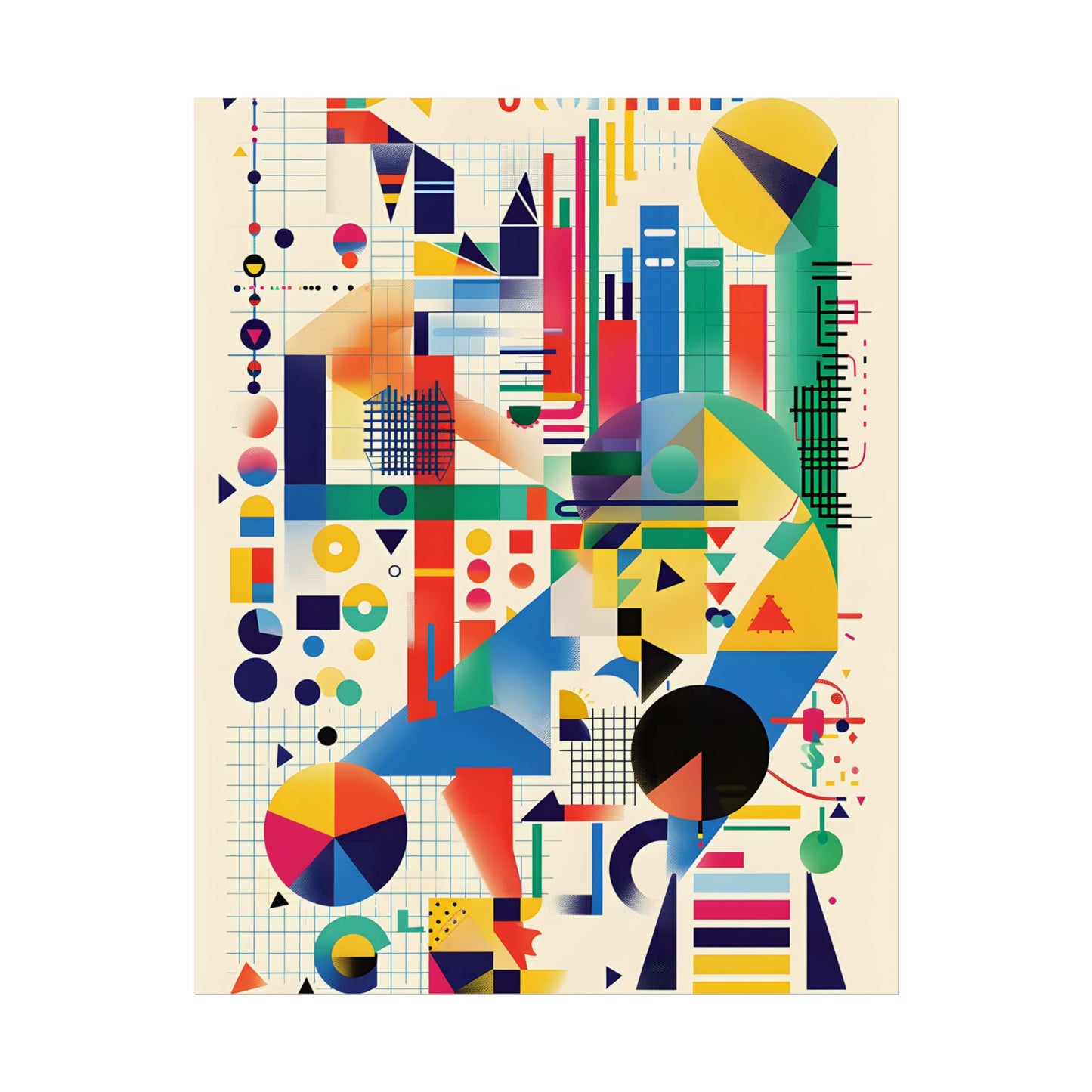 Colorful Educational Artwork: Statistical Illustration - Poster