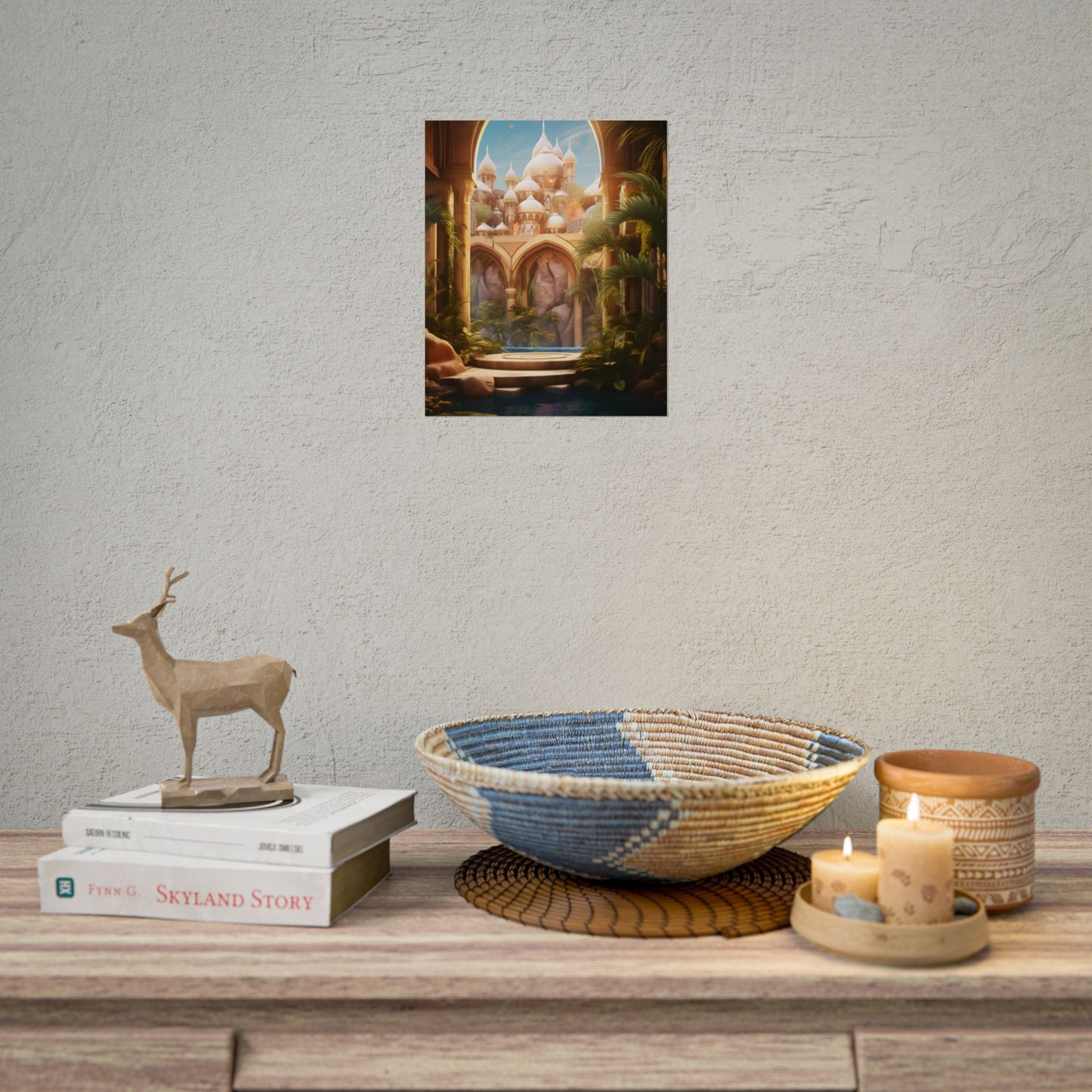 Mythical Desert Oasis: Arabian Nights Inspired Artwork - Poster