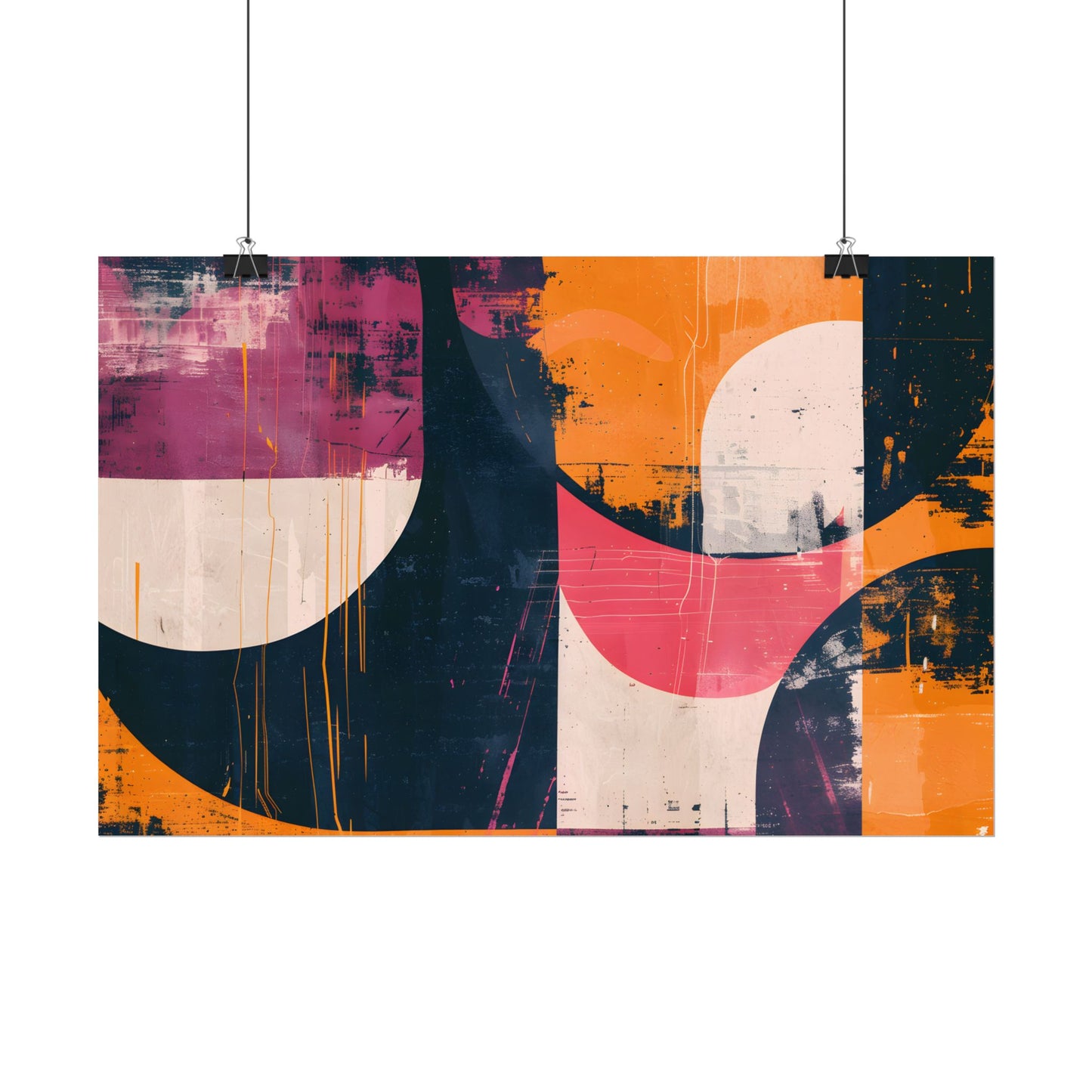 Vibrant Abstract Geometries: Colorful Artwork in Bold Shades - Poster