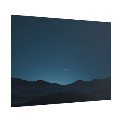 Minimalist Night Sky: Abstract Starry Art - Poster