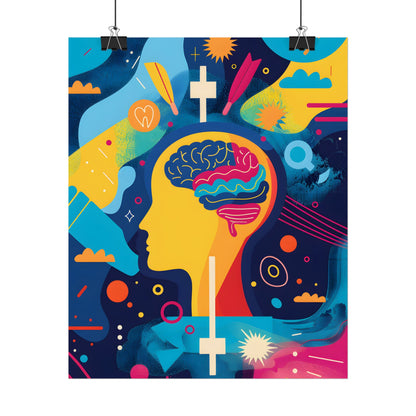 Vibrant Growth Mindset: Inspirational Quote on a Colorful Background - Poster