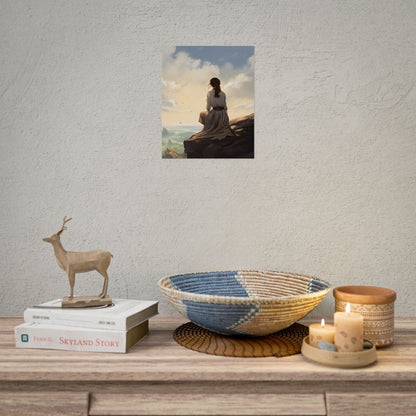 Handcrafted Earthy Orb: Artisan Textured Artwork - Poster