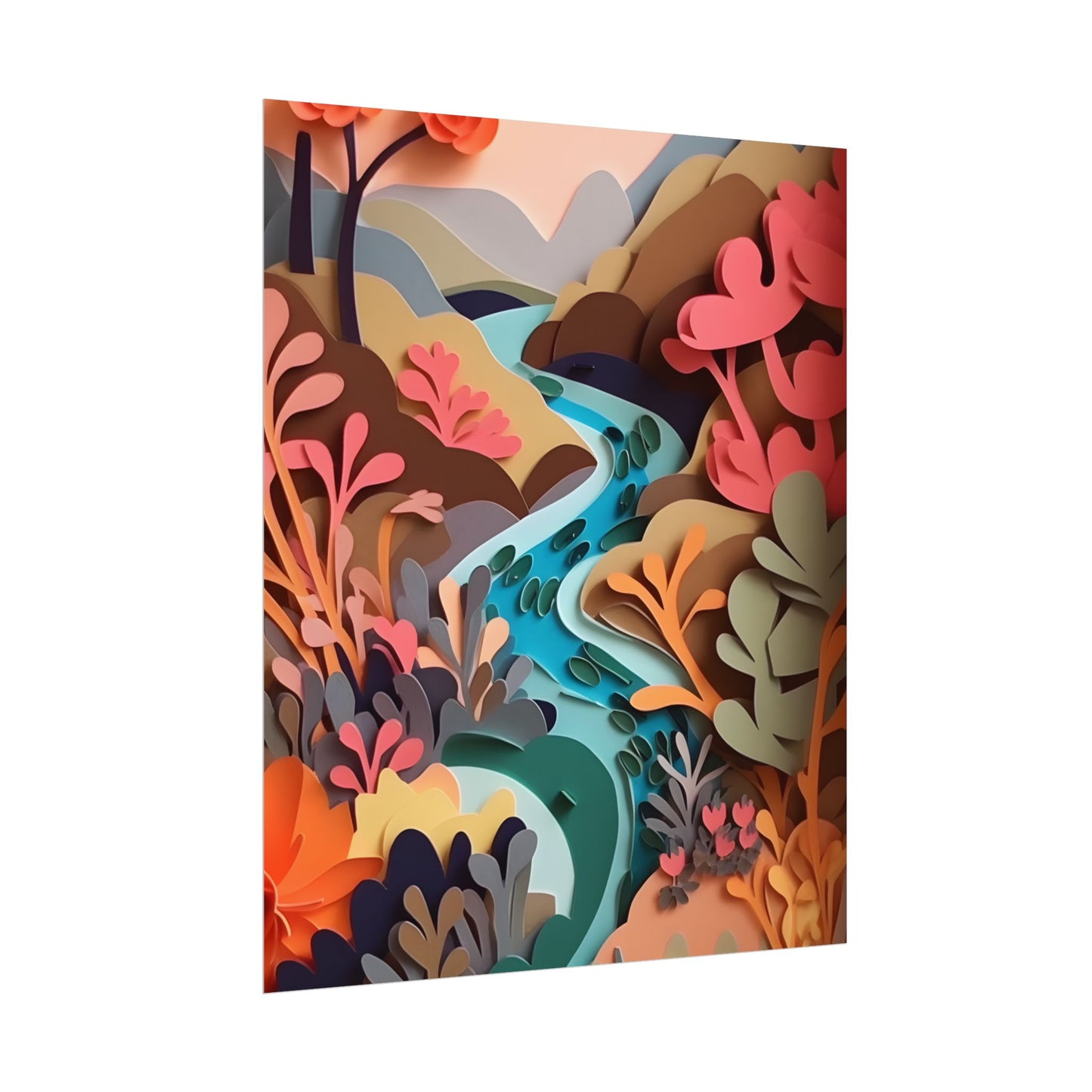Eye-Catching American Landscape: Paper Quilling Art - Poster