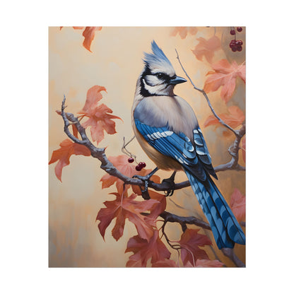 Autumn Oak Branch: Oil Painting Artwork - Poster