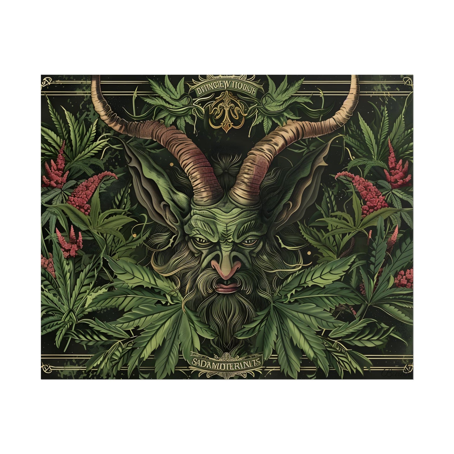 Victorian Devil: Dark Ominous Illustration - Poster
