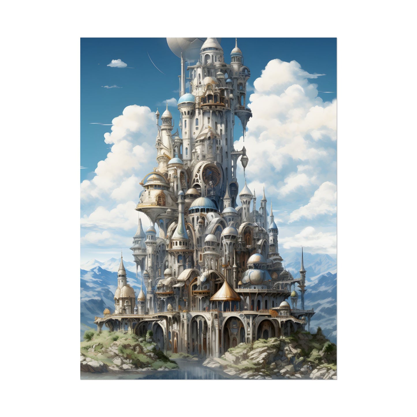 Floating City Columbia 6: Breathtaking Modern Cityscape - Poster