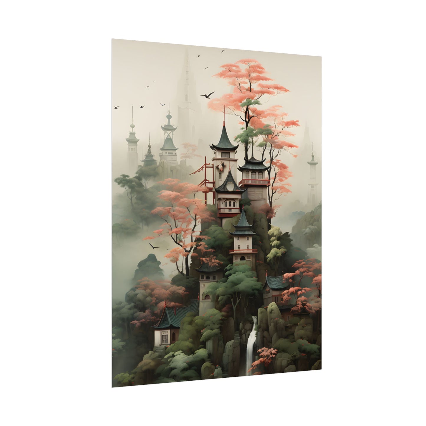 Post-Impressionist Landscape Masterpiece: Ash Magenta Dreams - Poster