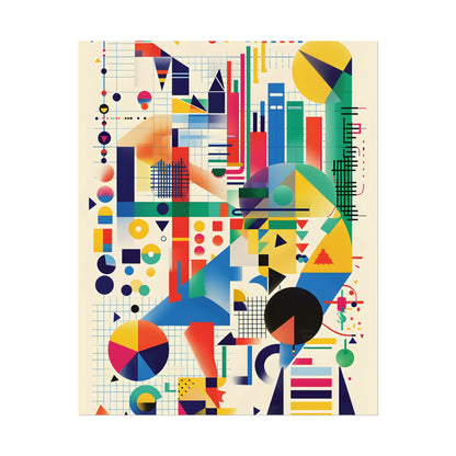 Colorful Educational Artwork: Statistical Illustration - Poster
