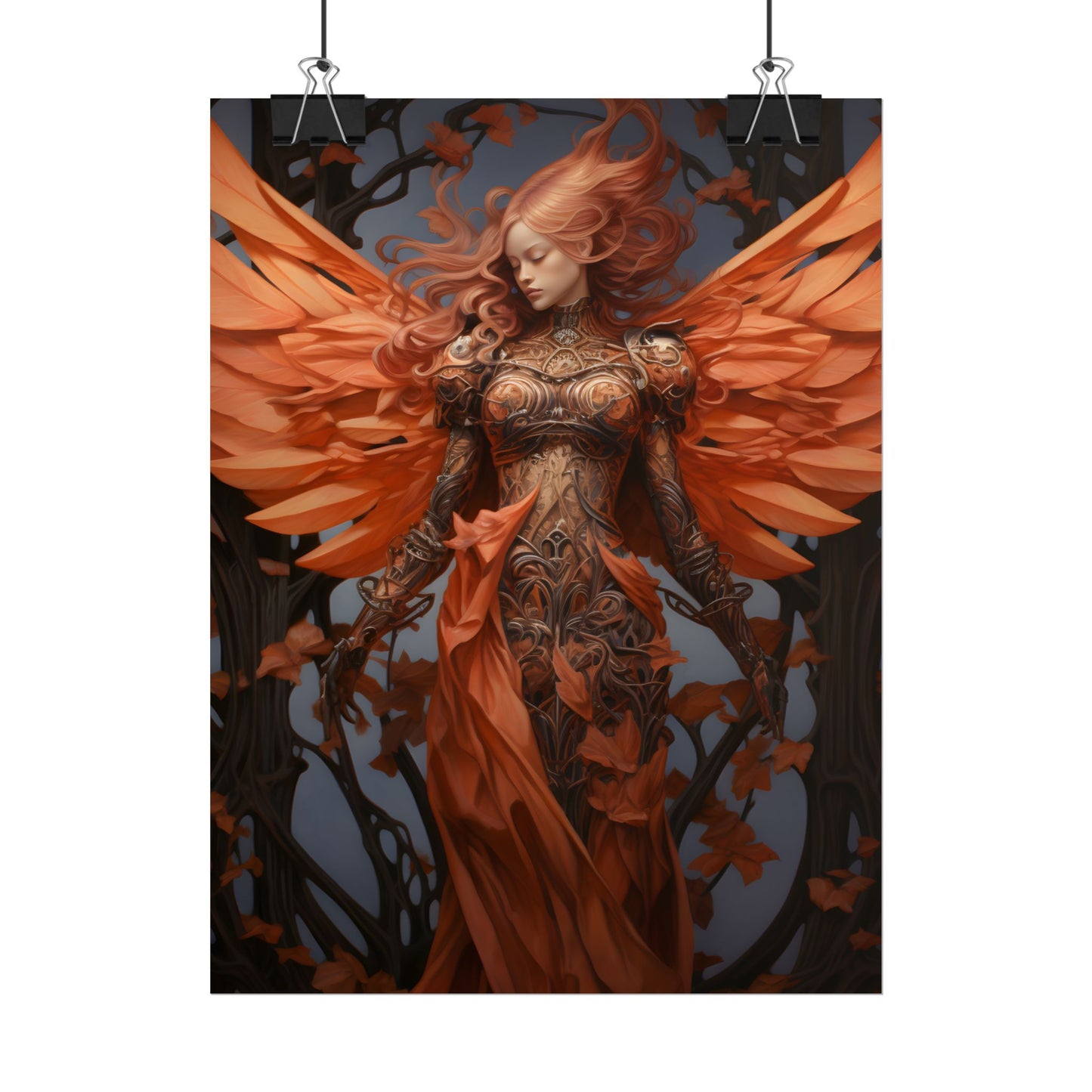 Songbird Guardian: Vibrant Nature Digital Artwork - Poster
