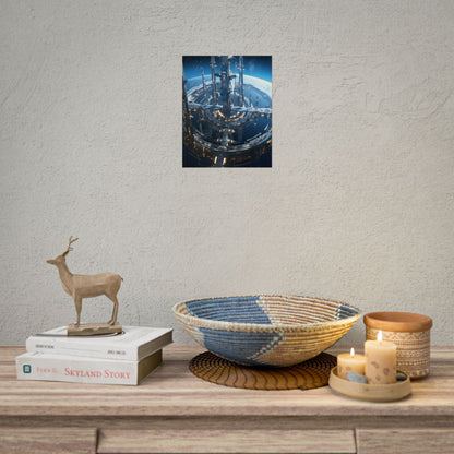 Futuristic Space Station: Aetherial Hub - Poster