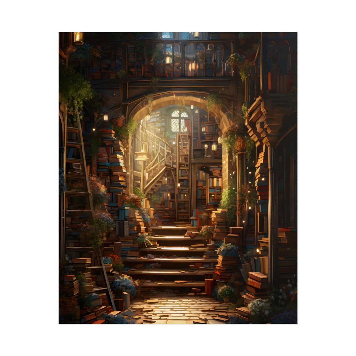 Magical Bookshop: Cozy Artwork of a Charming Bookshop - Poster