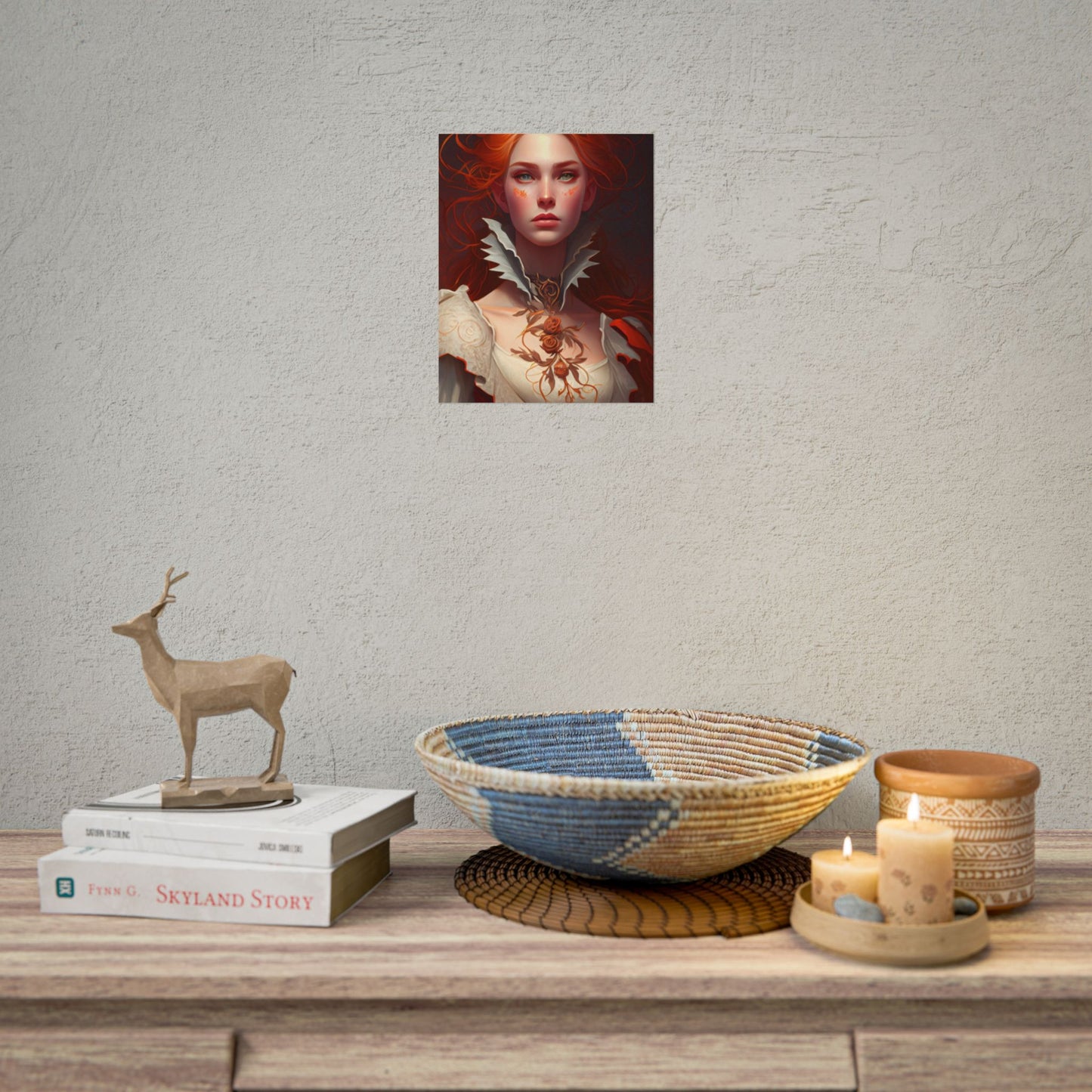 Portrait of a Redhead in Soft Light - Poster