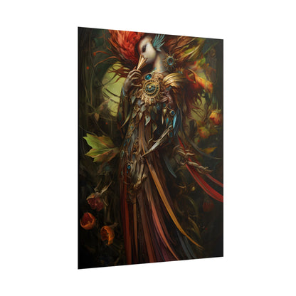 Grand Statue of a Majestic Bird in Serene Setting - Poster