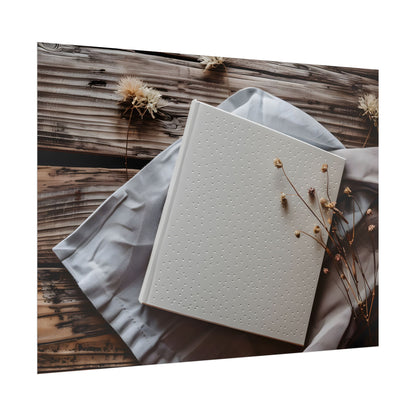 Minimalist Notebook with Embossed Dot Pattern - Poster