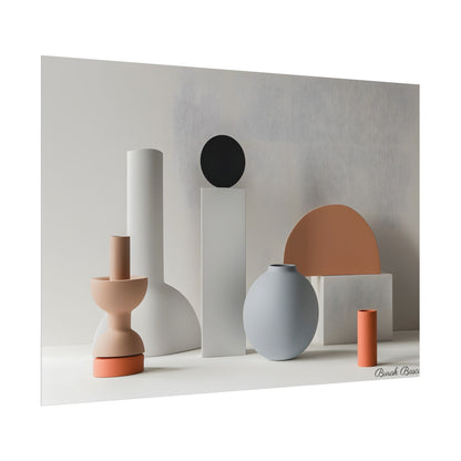Minimalist Simple Geometric Jewelry: Close-Up View - Poster