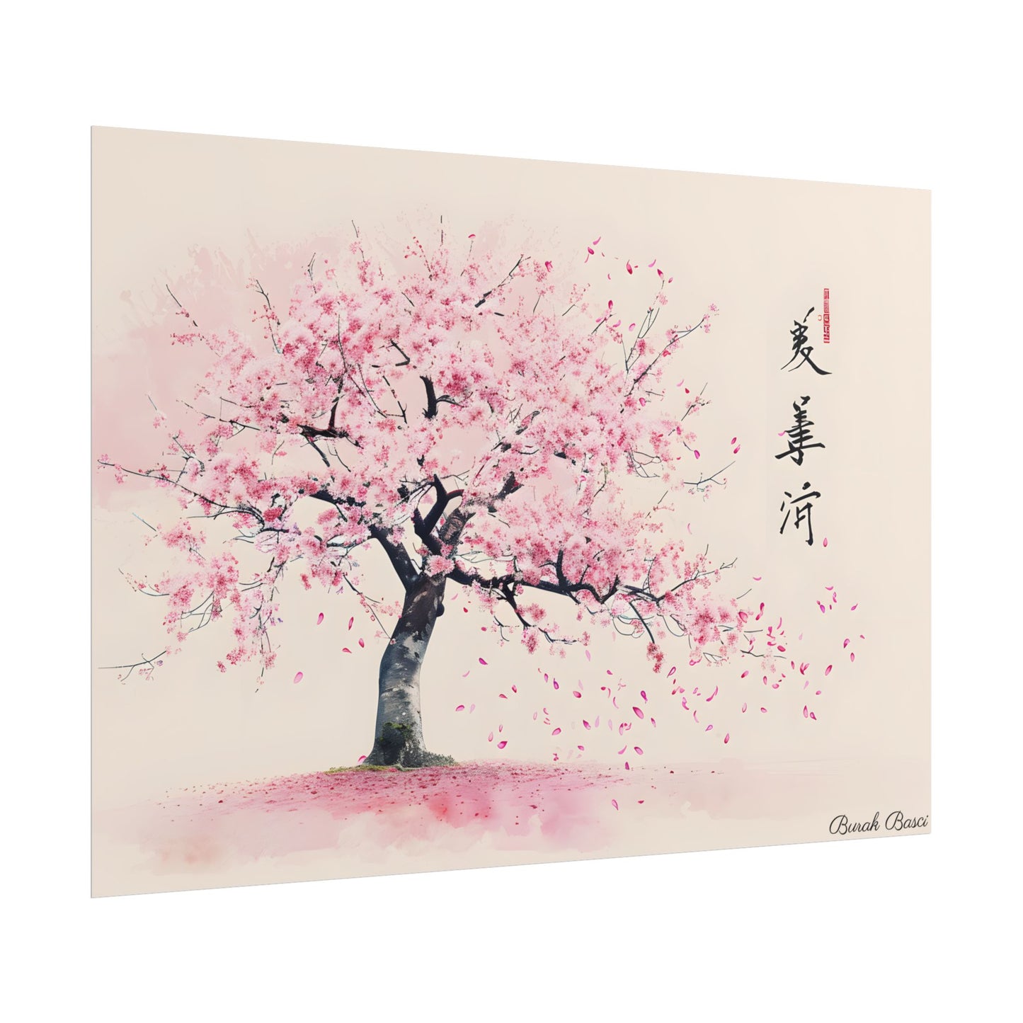 Japanese Cherry Blossom Art: Springtime Painting - Poster
