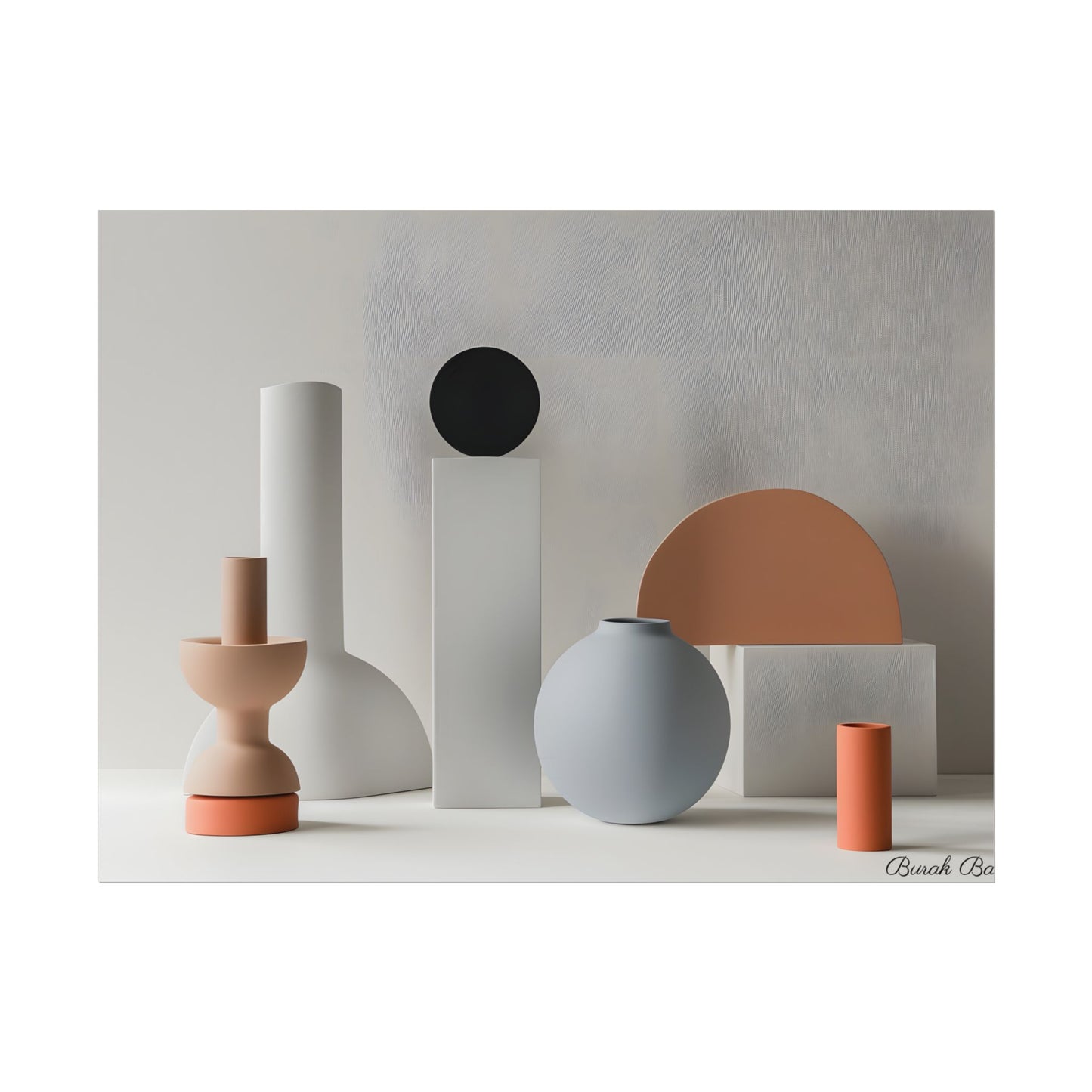 Minimalist Simple Geometric Jewelry: Close-Up View - Poster
