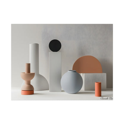 Minimalist Simple Geometric Jewelry: Close-Up View - Poster