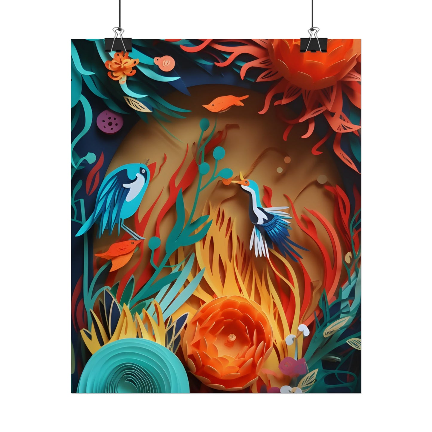 Eye-Catching Paper Quilling Indian Landscape Artwork - Poster