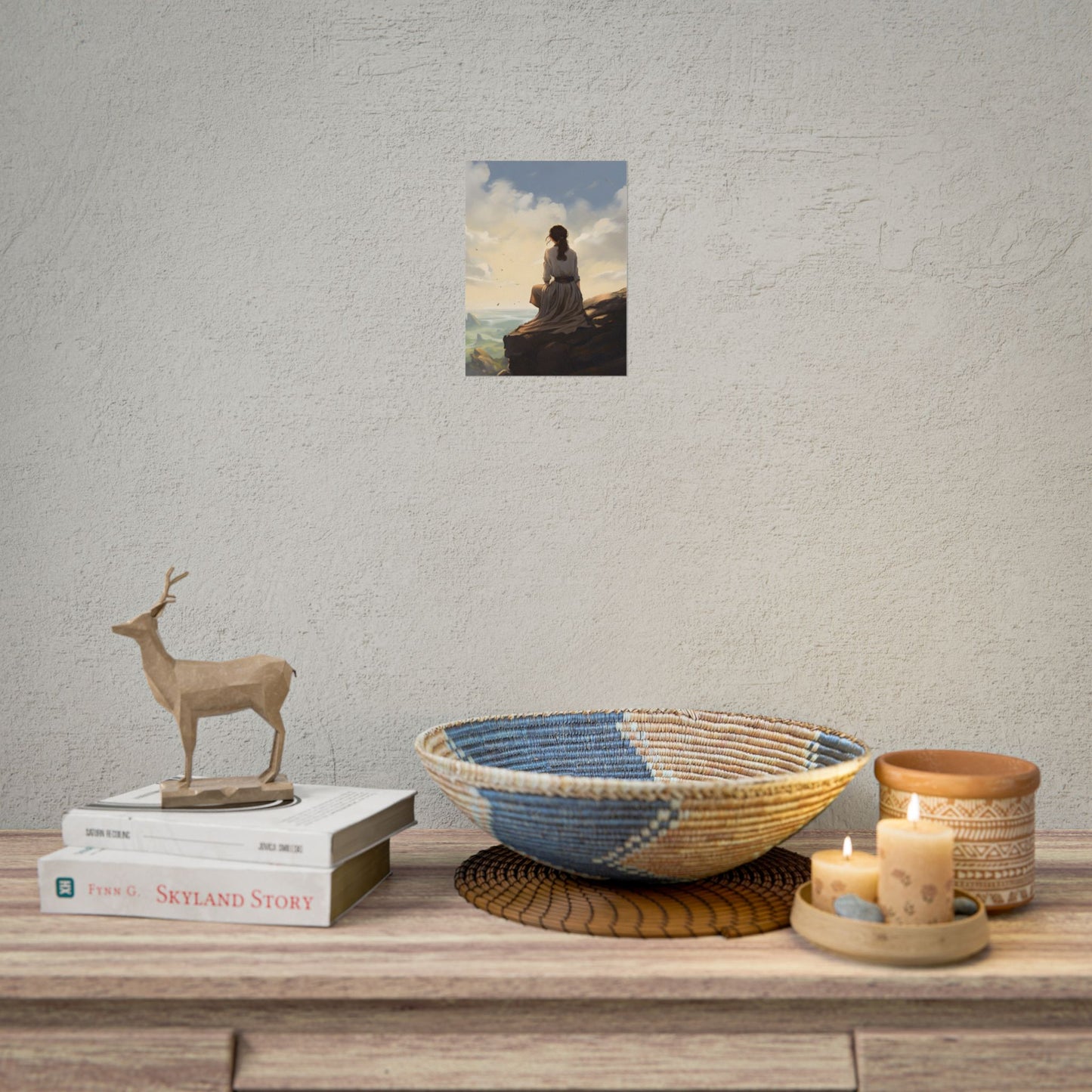 Handcrafted Earthy Orb: Artisan Textured Artwork - Poster