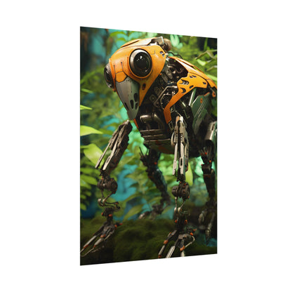 Robotic Wildlife Sanctuary: AI-Operated Guardian in Bloom - Poster