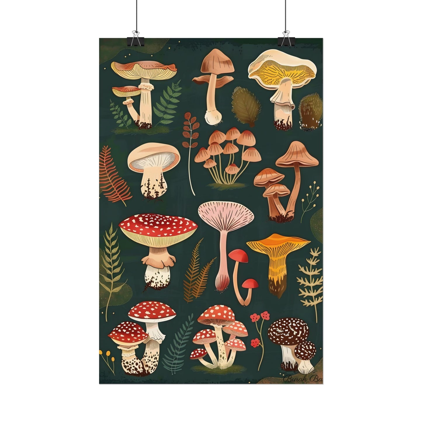 Vibrant Mushroom Poster: 2024 Batch - Poster