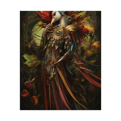 Grand Statue of a Majestic Bird in Serene Setting - Poster