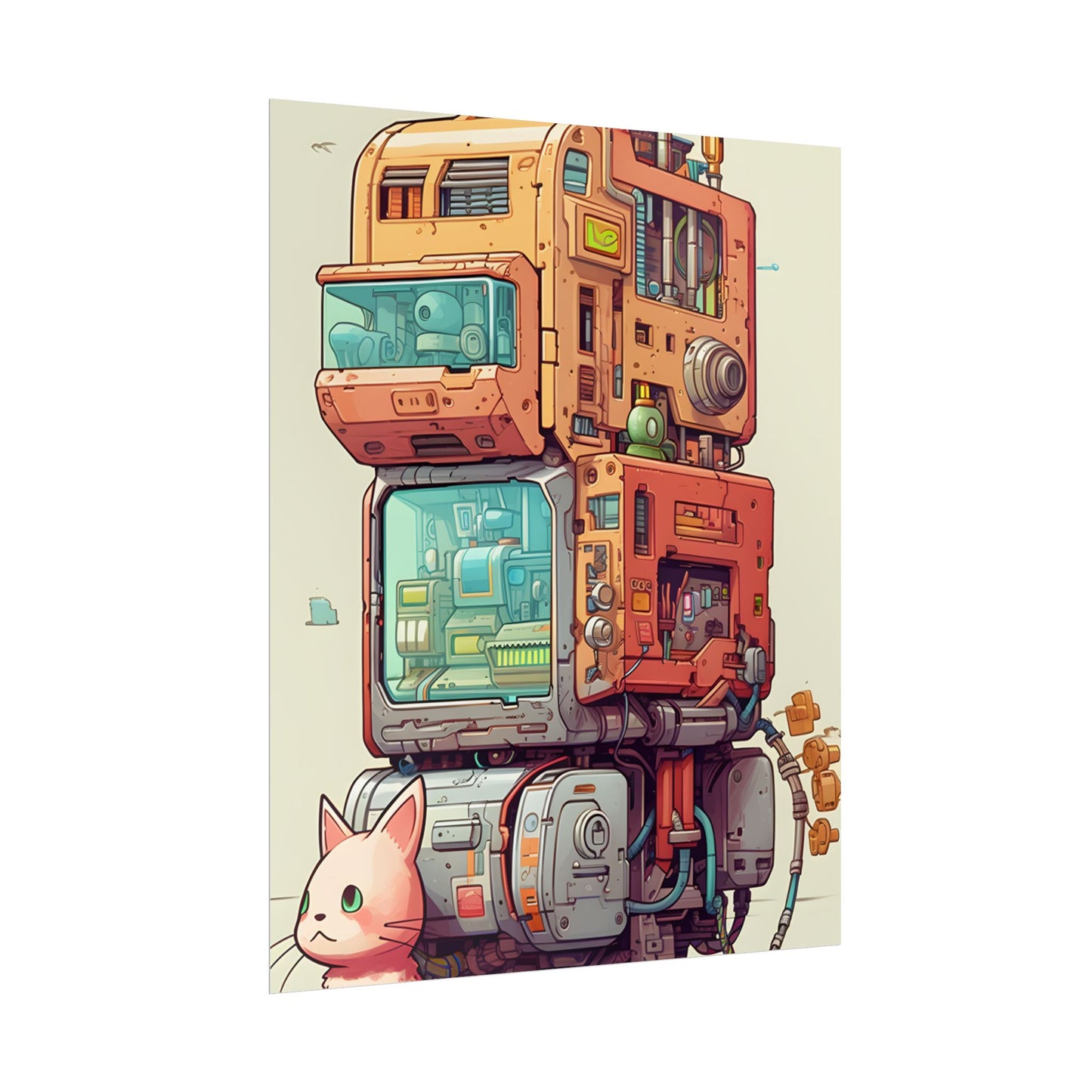 Pixel Perfect Cyber-Pet: Whimsical Gamified Art - Poster