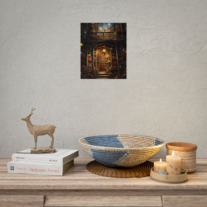 Magical Bookshop Art: A Serene & Enchanting Scene - Poster