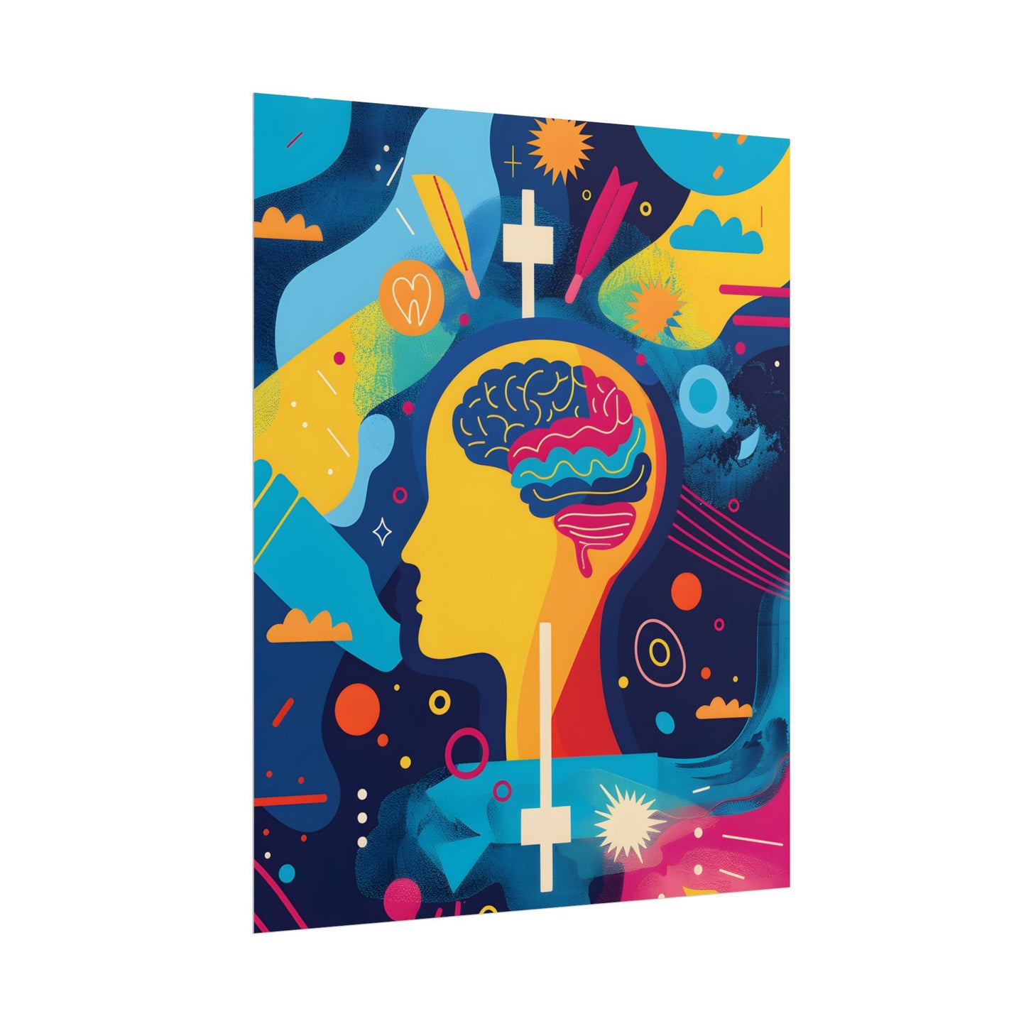 Vibrant Growth Mindset: Inspirational Quote on a Colorful Background - Poster