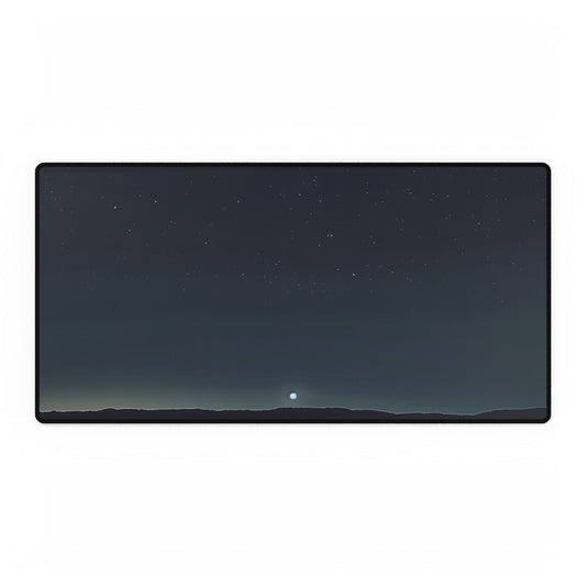 Minimalist Night Sky: Celestial Artwork with Stars and Palette - Desk Mat