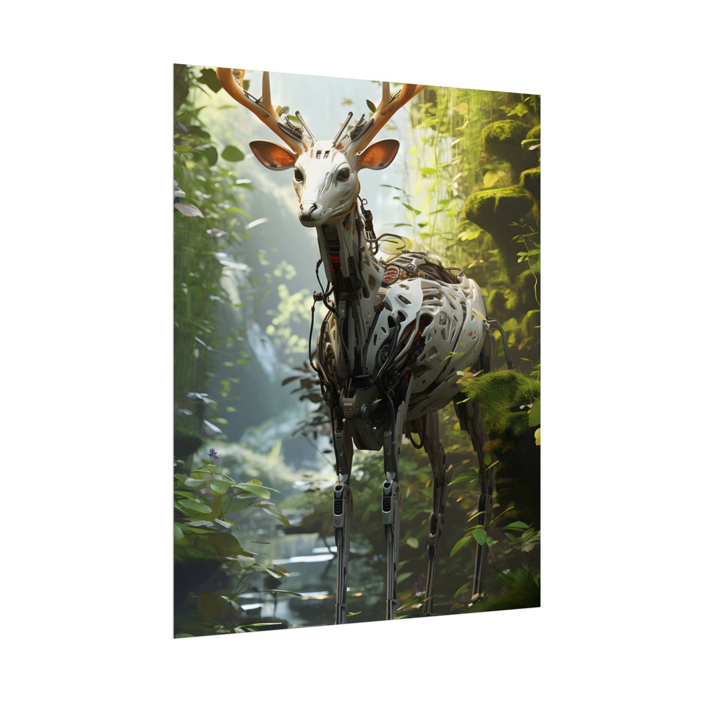 Modern Outdoor Robotic Wildlife Sanctuary: A Unique Artwork of Innovative Design - Poster