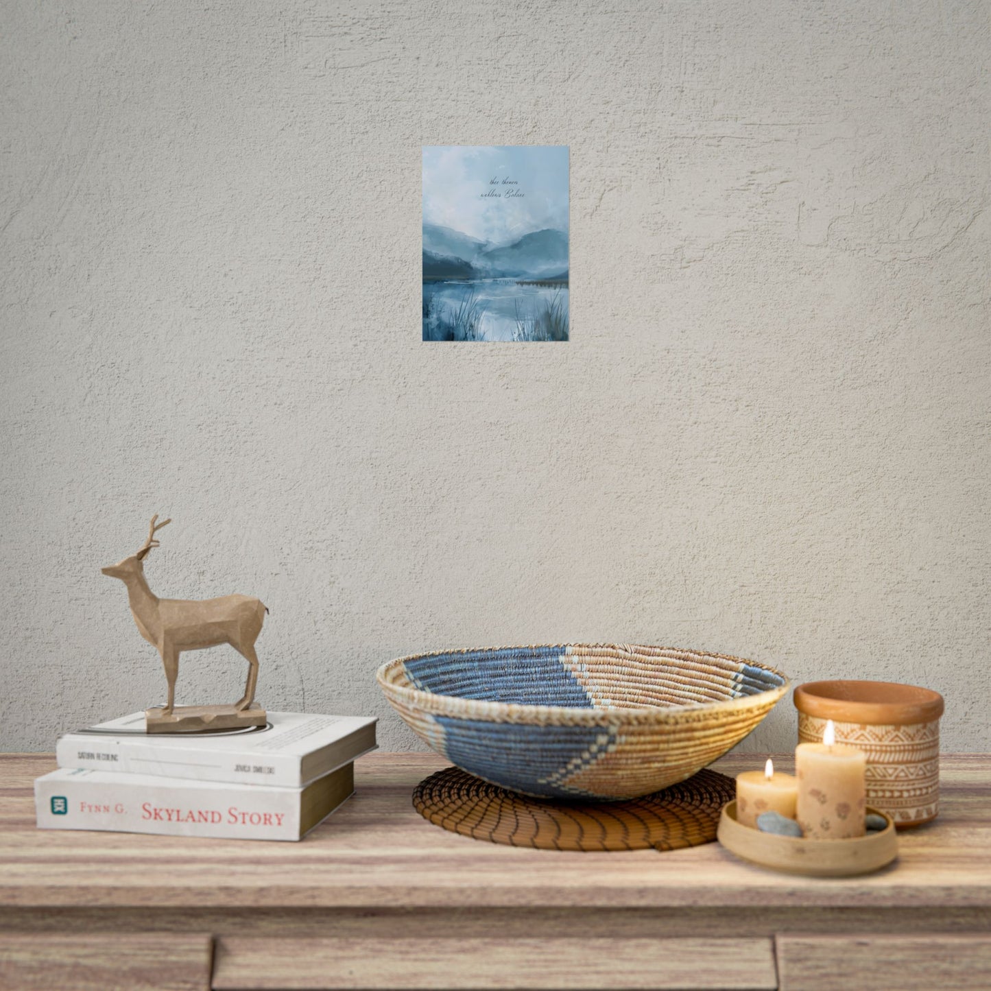 Peaceful Serenade: A Calming Landscape with Inspirational Quote - Poster