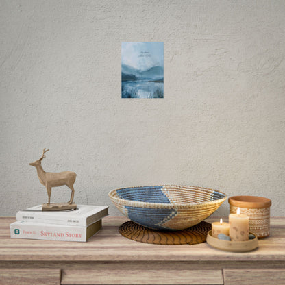 Peaceful Serenade: A Calming Landscape with Inspirational Quote - Poster