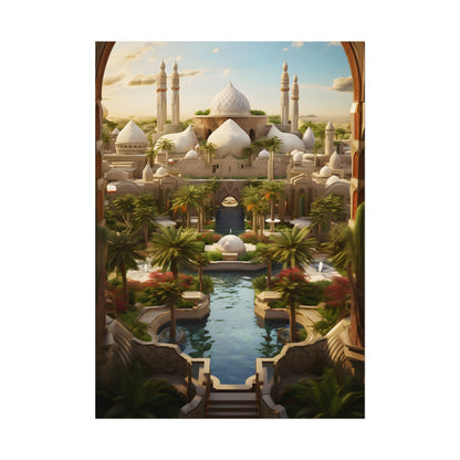Desert Oasis Dreams: Arabian Nights-Inspired Artwork - Poster